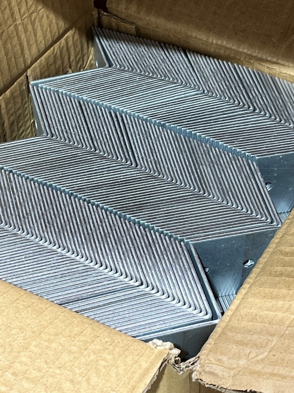 Commercial Grade Galvanized 2"x2"x2" Angle Bracket 90 degree bend (4) 1/4" holes gallery