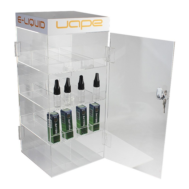 NEW! ACRYLIC LOCKING DISPLAY CASE - RETAIL STORE DISPLAY - JUICE BOTTLE CABINET gallery