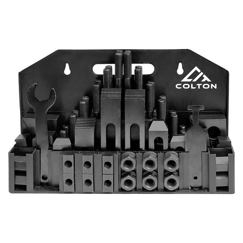 Colton 58010 | 60Pc Premium 5/8″ T-Slot Clamping Kit 1/2″-13 UNC Thread