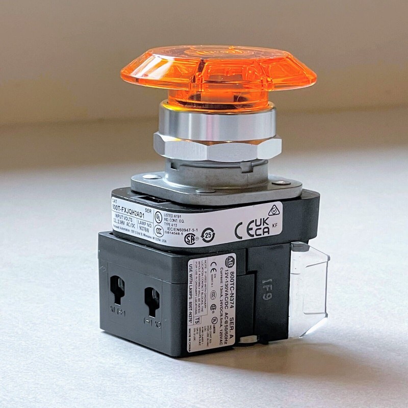 New! Allen Bradley 800T-FXJQH2AD1 30mm Push-Pull Device 2 Pos Amber FREE SHIP