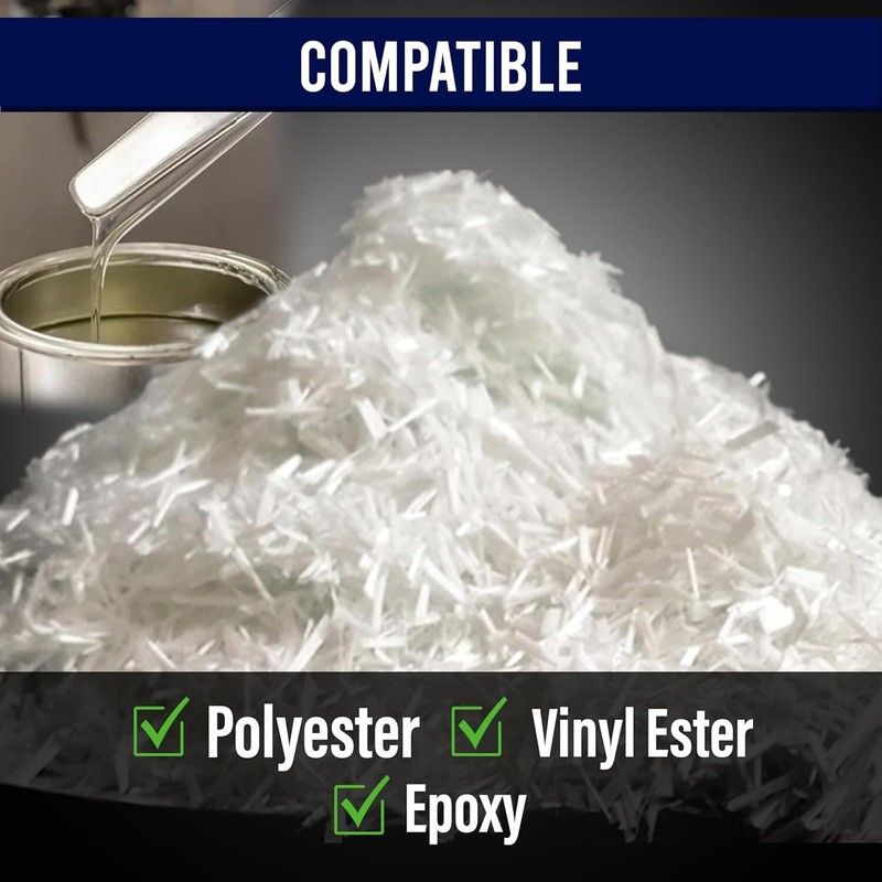 1/4" Chopped Glass Fiber Strands - 4 Pound 100% E-Glass Fiber gallery