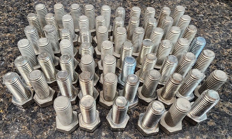 7 POUNDS 1/2″-13 x 1-1/2″ Silicon Bronze Hex Head Cap Screws Gray Patina +-66