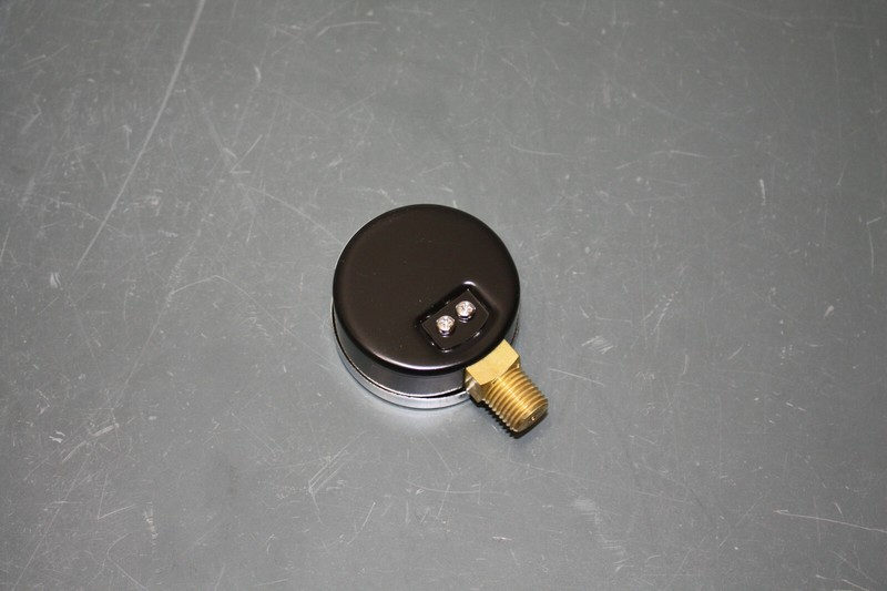 (5) Pressure Gauge 59JM08, 2" Dial, 0 to 160 PSI, 0-11 kPa, 1/4" NPT Brass, Test gallery