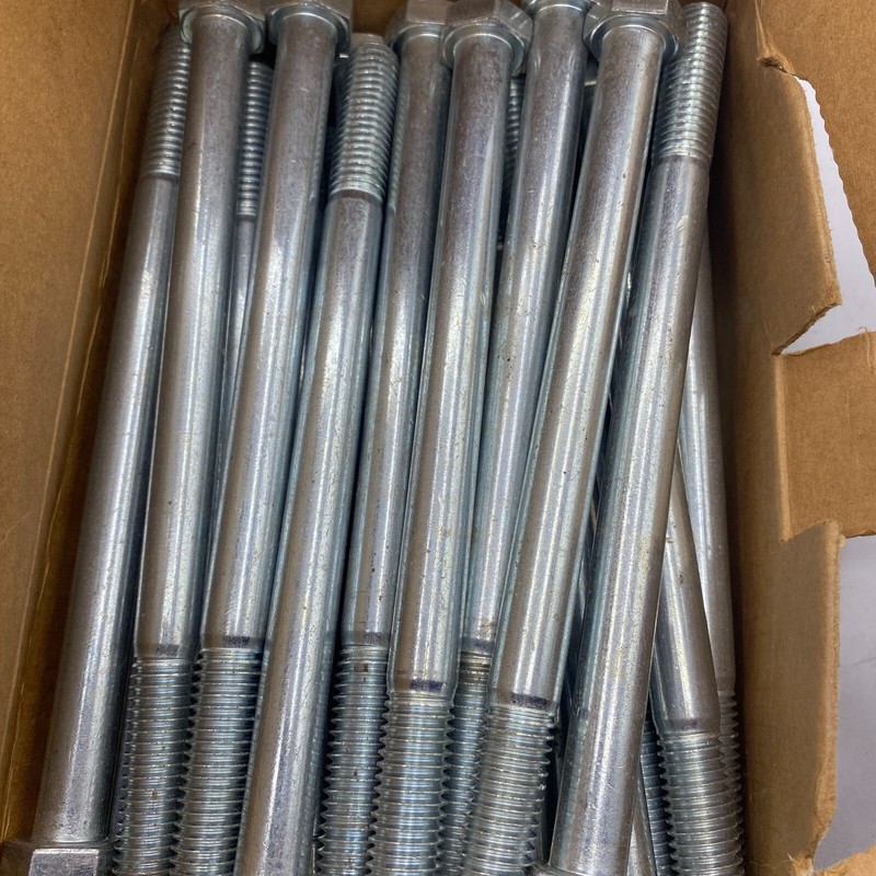 LOT OF 16 ELCO HEX BOLTS GRADE 2 COARSE-13 STEEL-ZINC 1/2″ x 4-1/2″ (NO BOX)🔔