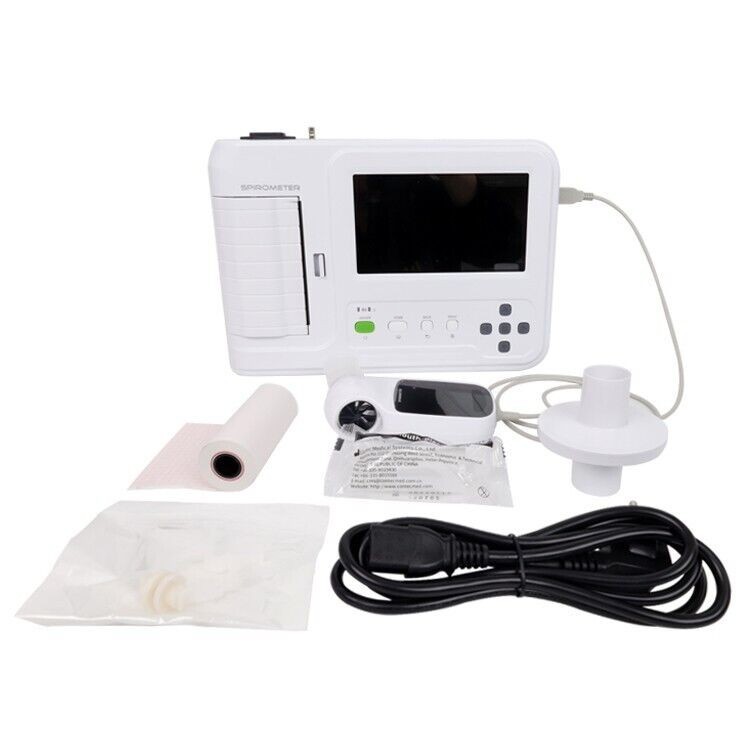Portable Desktop Spirometer Lung Voume Pulmonary Function Tester Printer Touch