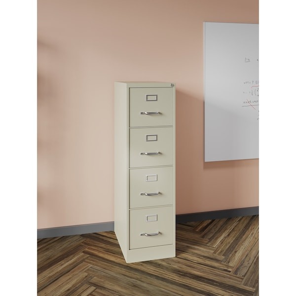 Hirsh 16698 15" W 4 Drawer Vertical File Cabinet, Putty, Letter gallery