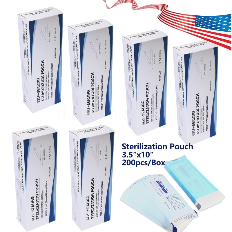 200-7000 Sterilization Pouches 3.5 " x 10 " Dental Medical Self Seal Pouch Bag gallery