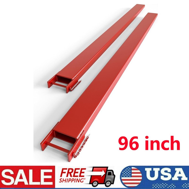 96in Length 5.3″ Wide Forklift Extension Pallet Forks 5500LBS Heavy Duty Steel