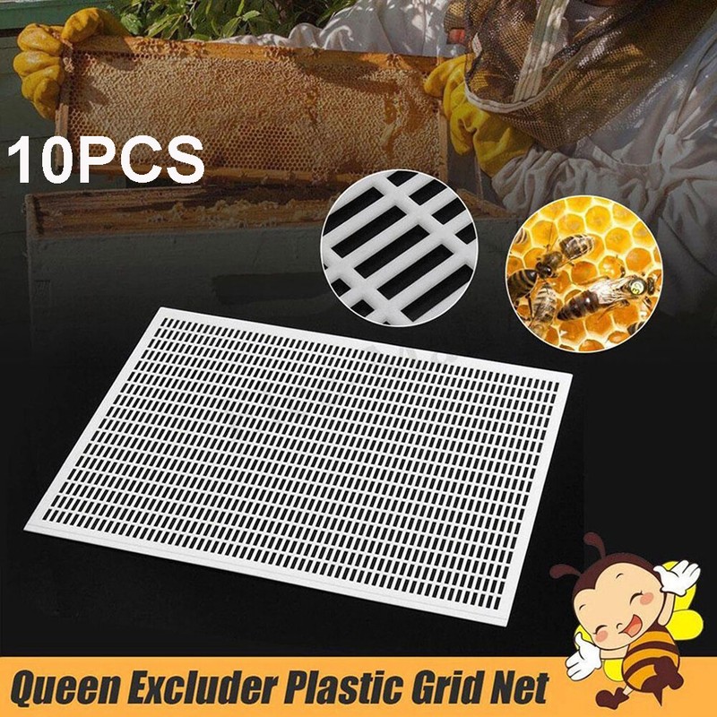 10Pack 10 Frame Plastic Queen Bee Excluder,Trapping Grid Net Beekeeping tool Kit