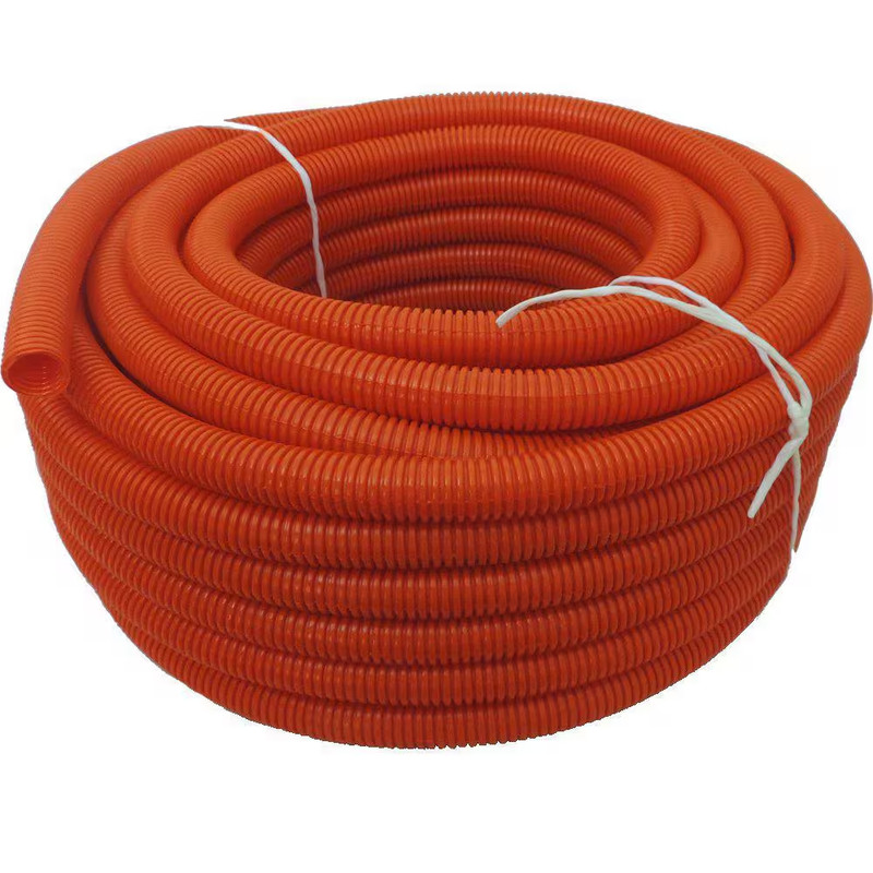 1 In. Dia. X 100 Ft. Orange Flexible Corrugated Polyethylene Non Split Tubing an