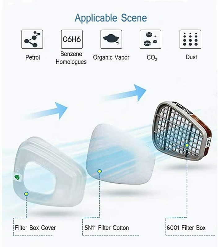10/20/50Pcs 5N11 Cotton Filter Replacement For 6200 6800 7502 Respirator Filters gallery