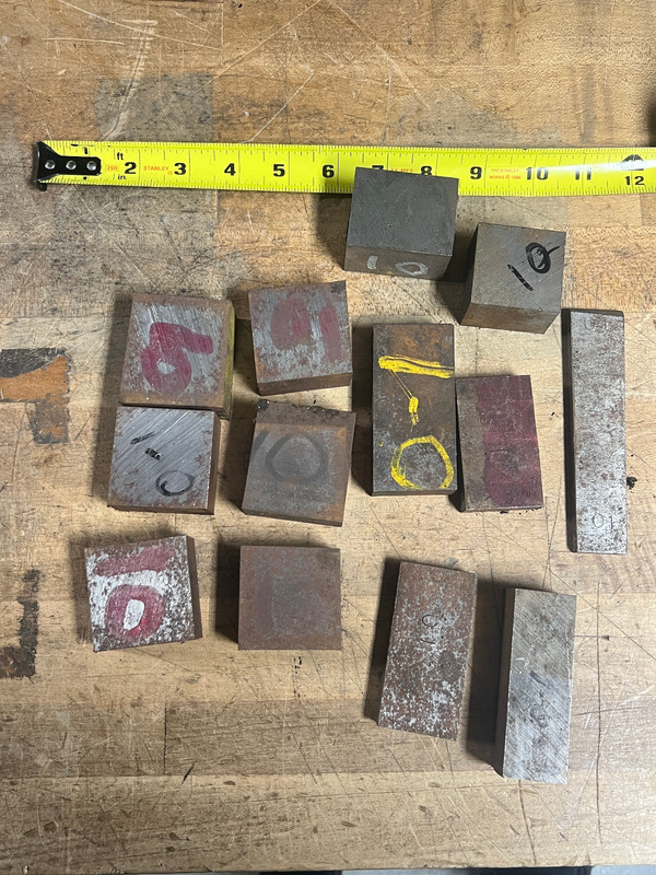 0-1 tool Steel Flat bar stock cut offs lot 1 misc sizes - 11.4 lbs gallery