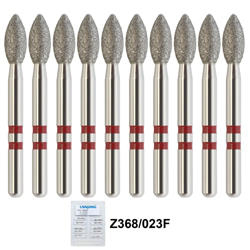 Zirconia Adjustment Diamond Burs Z368/023F Football Fine Grit FG High Speed