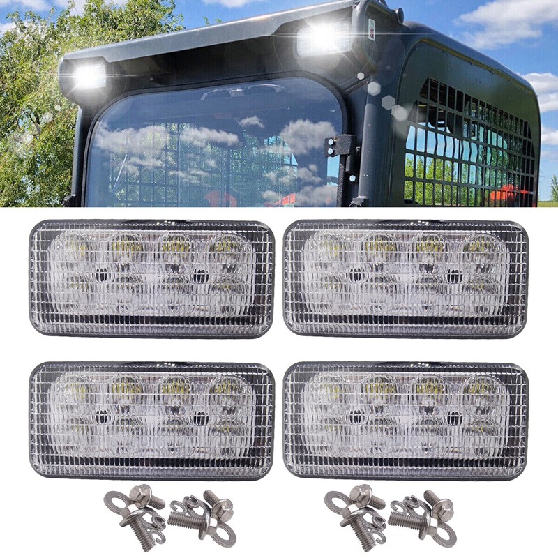 4pcs 40W LED Work Light Headlights V0511-53510 For Kubota SVL Series Skid Steer