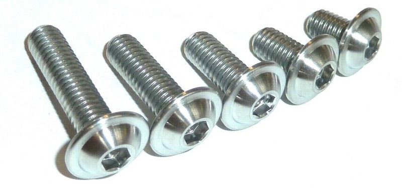 M6 X 16 TITANIUM SOCKET BUTTON FLANGE ALLEN BOLTS HEX SOCKET SCREWS IS0 7380-2