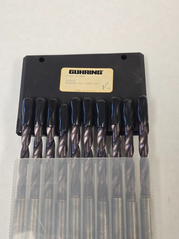 Gühring RT 100 U high-performance solid carbide drill 8.5mm, set of 10