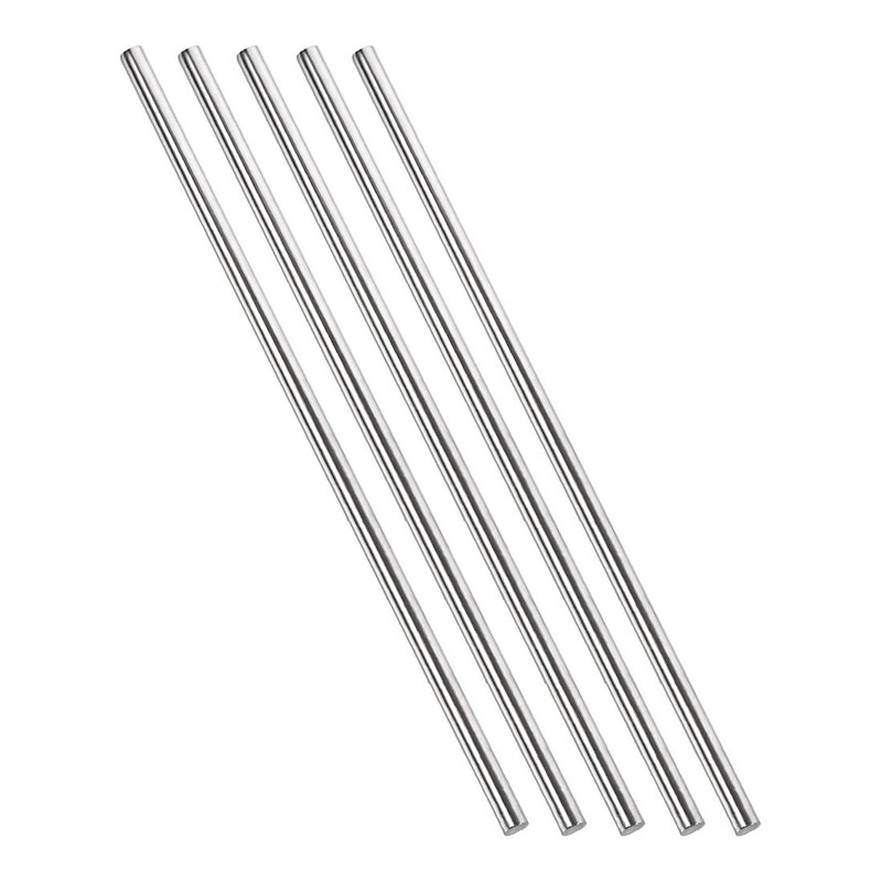 5 Pcs 5mm x 300mm Solid Round Rod for DIY Craft 304 Stainless Steel
