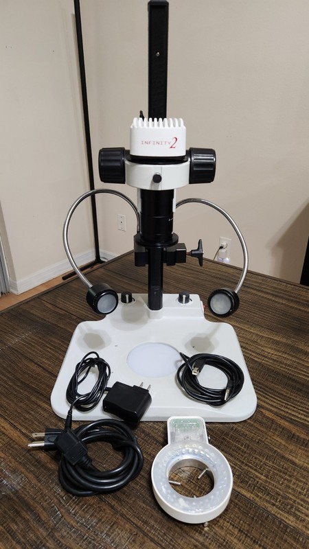 Teledyne Lumenera INFINITY2-1C CCD Camera Computar Zoom Lens LED Stand Full Kit