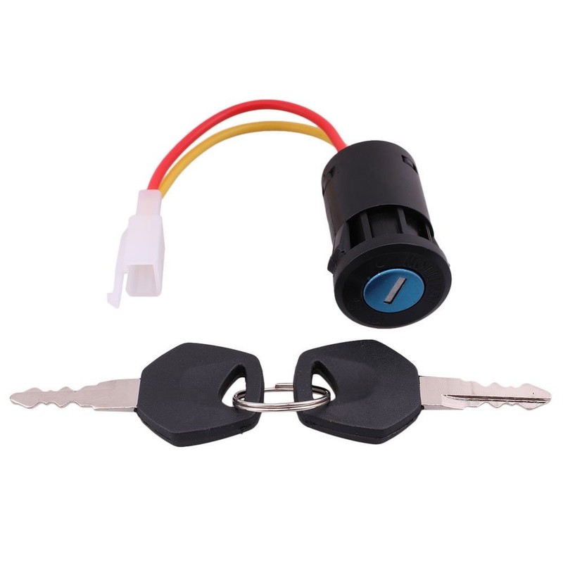 Black 2-Wire Push Button Ignition Key Switch for Children’s Electric Car