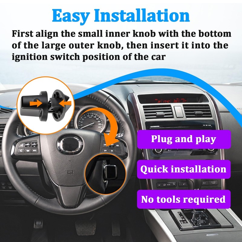 Ignition Key Knob Push Turn Switch for Mazda, Parts Compatible with 2006-2012... gallery