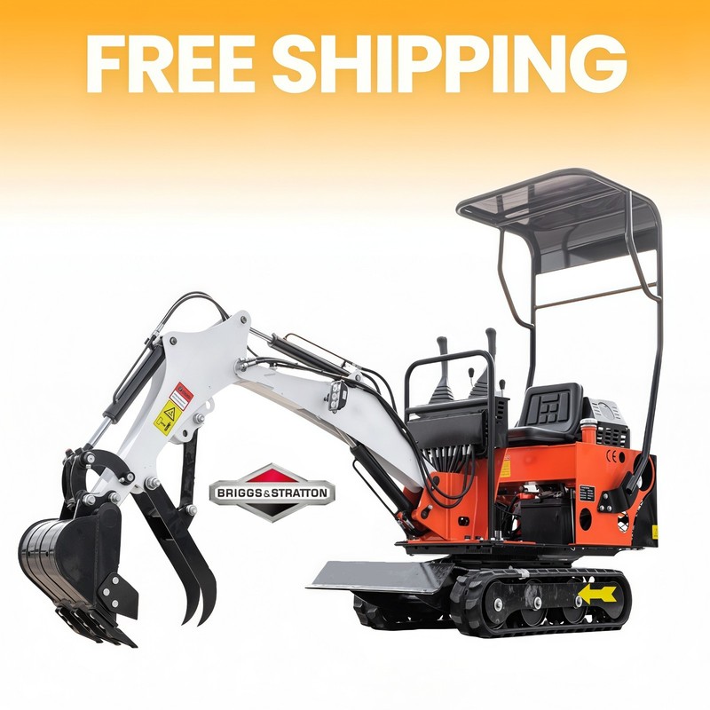 FREE SHIP&UNLOAD Mini Excavator 1Ton Excavator 13.5hp B&S Gas EPA Engine