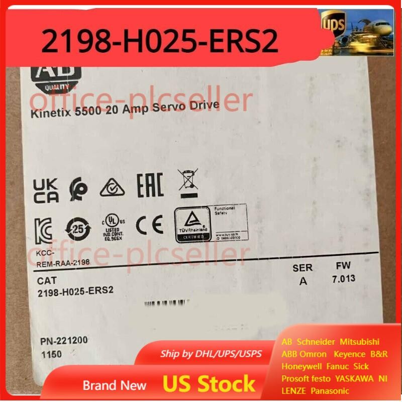 New AB 2198-H025-ERS2 Kinetix5500 SERVO DRIVE 2198H025ERS2 Fast Ship US Free Tax