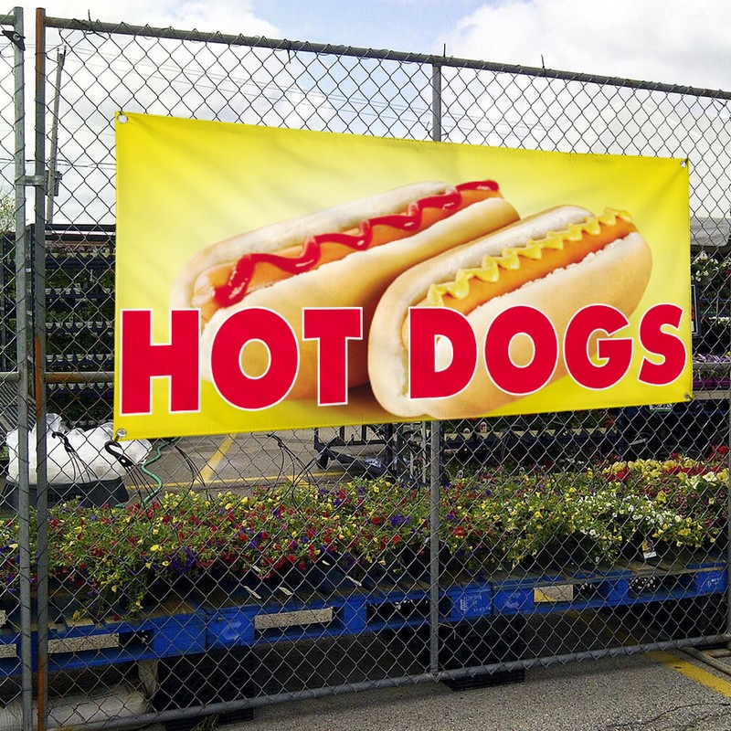 Vinyl Banner Multiple Sizes Hot Dogs Outdoor Advertising Printing G Outdoor gallery