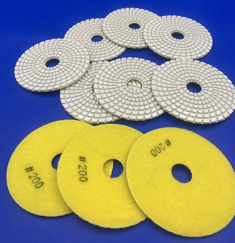🔥10x Wet Diamond Polishing Pads 4” for Granite Stone Marble Concrete Tile #200