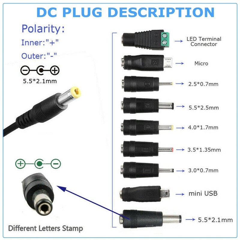 Adjustable Voltage Power Supply 3-24V w/ LCD Display AC / DC Switch Adapter US gallery