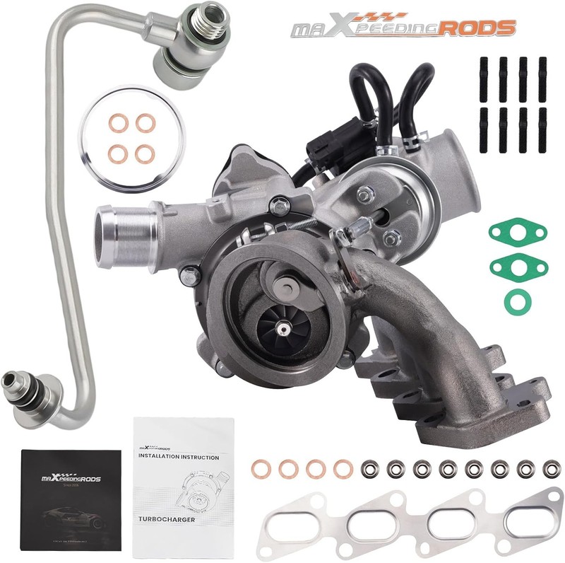 maXpeedingrods 667-203 Turbo Turbocharger Kit with Turbo Oil Feed Line Pipe Tube gallery
