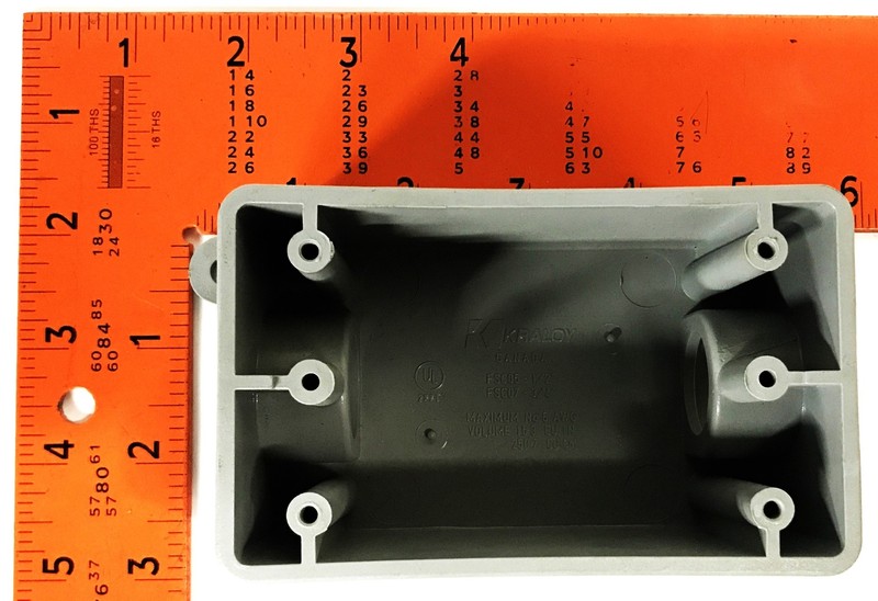 Kraloy 1-Gang 1/2 inch 3/4 inch PVC Conduit Box FSC05/FSC07 [Lot of 2] NOS gallery