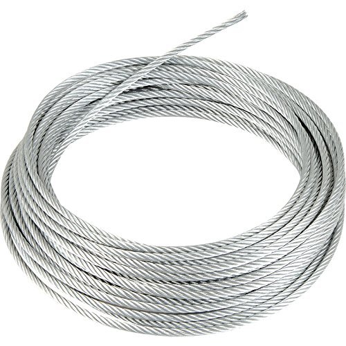 Galvanized Wire rope Cable 3/8″, 7×19, 75 ft Coil