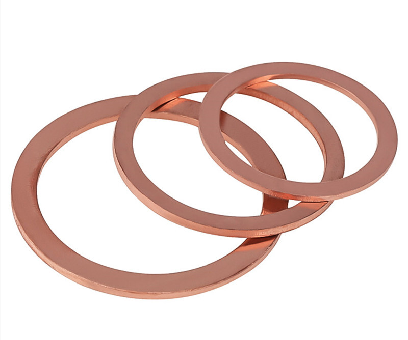 Copper Sealing Washers Gasket Rings Flat Seal Washer M3 M4 M5 M6 M8 M10- M60 gallery