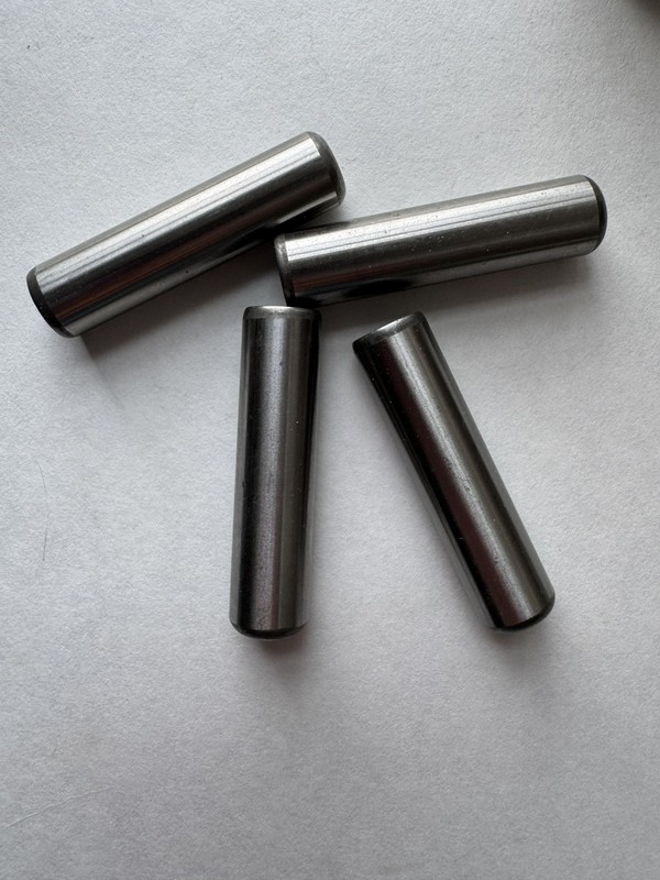 DOWEL PINS. 1/2 x 2” CASE HARDENED. BRIGHT FINISH. 4 PCS. NEW