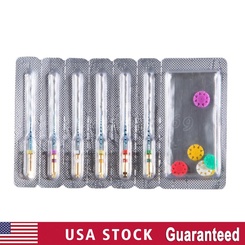 6pcs Dental Endo treatment Root Canal Engine Hand Use NiTi Rotary Files 25MM gallery