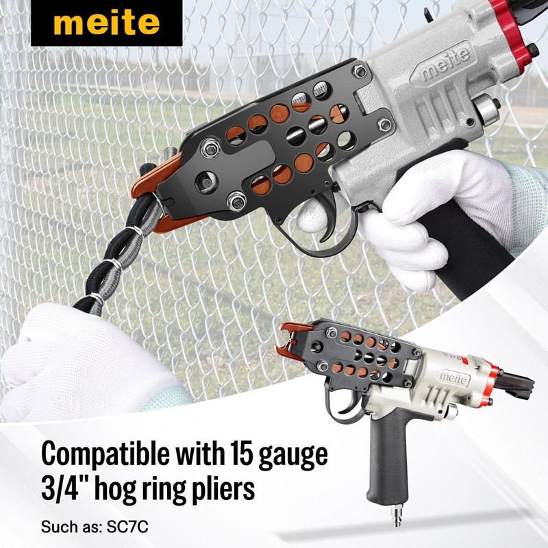 2,000 PCS meite 15 Gauge 3/4" Crown C Hog Ring Staples Gal./304 Stainless Steel gallery