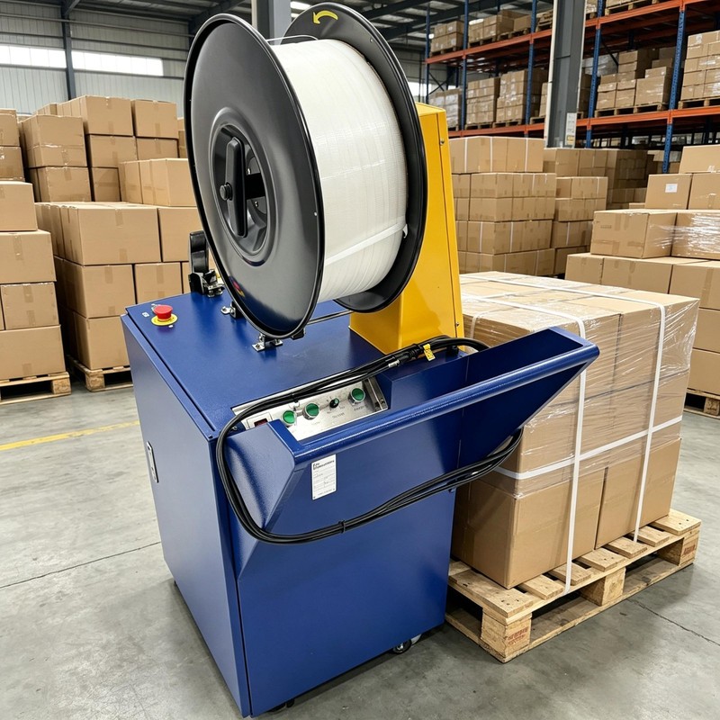 Semi-Automatic Strapping Machine Efficient Pallet Strapper with PP Straps 110V