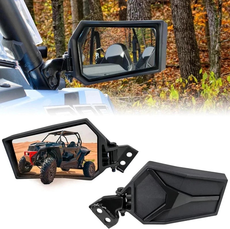 Adjustable Rearview Side Mirrors for Polaris RZR XP 1000 14-23, Folding Clear Re
