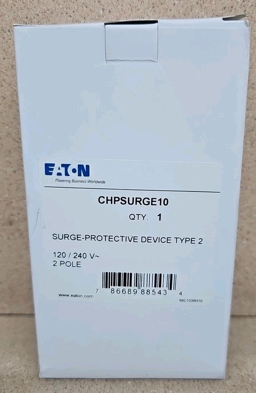 NEW CHPSURGE10 Plug-On 240VACV 2 pole circuit breaker 10kAIC Surge Protector