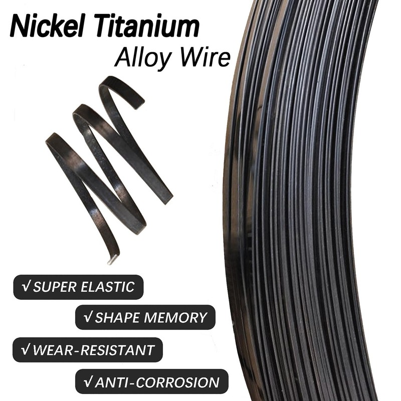 1m Black Square Nickel Titanium Alloy wire Nitinol Super Elastic Ti Ni 0.8-9mm