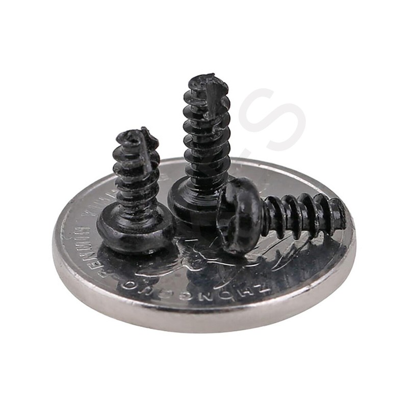 M2 M2.3 M2.6 M3 Phillips Pan Head Self Tapping Screws - Black Zinc Plated gallery