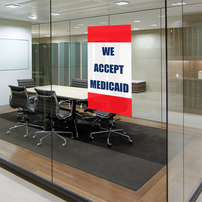 Door Decals Vertical Vinyl Stickers We Accept Medicaid Industrial Vinyl gallery