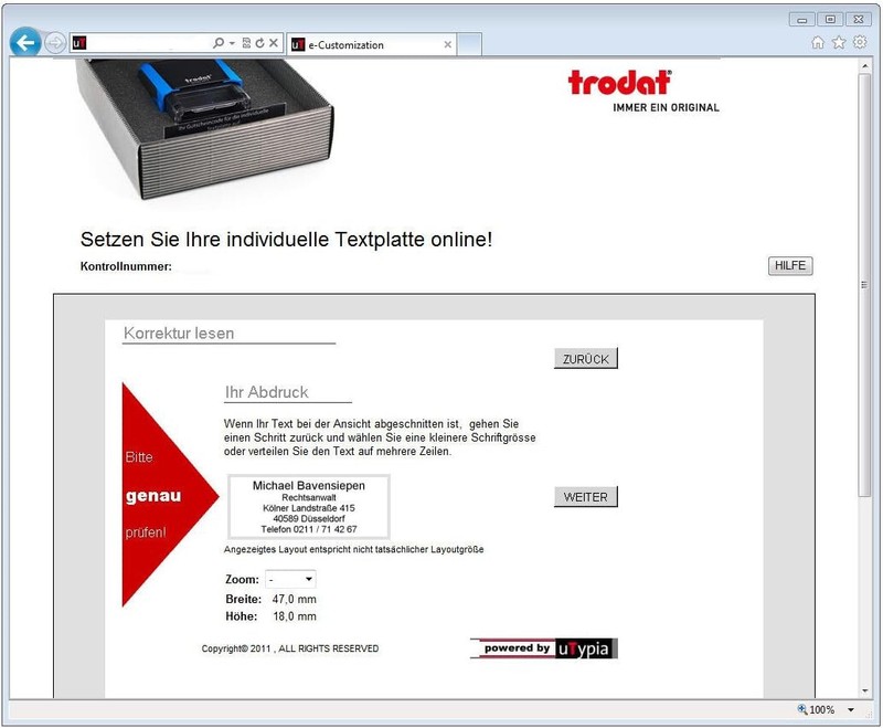 Trodat 4911 Custom Address Stamp - 9/16" x 1-1/2" - Multiple Ink Colors Availabl gallery