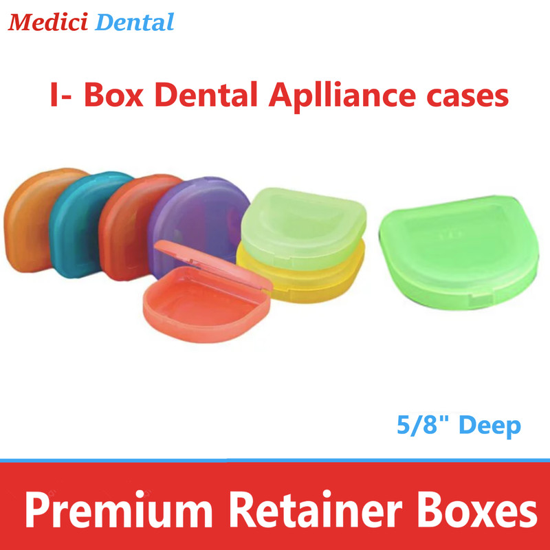 Dental Retainer Box Denture Storage Case Mouthguard Container 1" Set Upto 300/Cs gallery