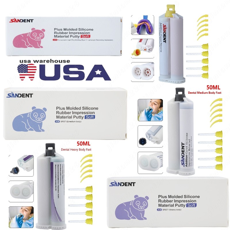 Dental Impression Material Silicone Medium/Light/Heavy Body Fast Set gallery
