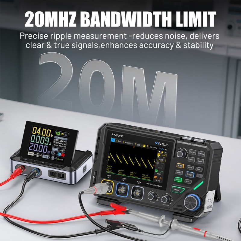 3 in 1 FNIRSI 2D15P 100Mhz Digital Oscilloscope Multimeter DDS Signal Generator gallery