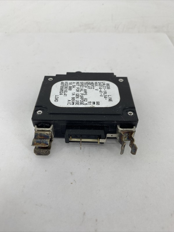 Airpax LMLC1-1RLS4-24314-41-V Bullet Circuit Breaker 1P 50A 80VDC Max gallery