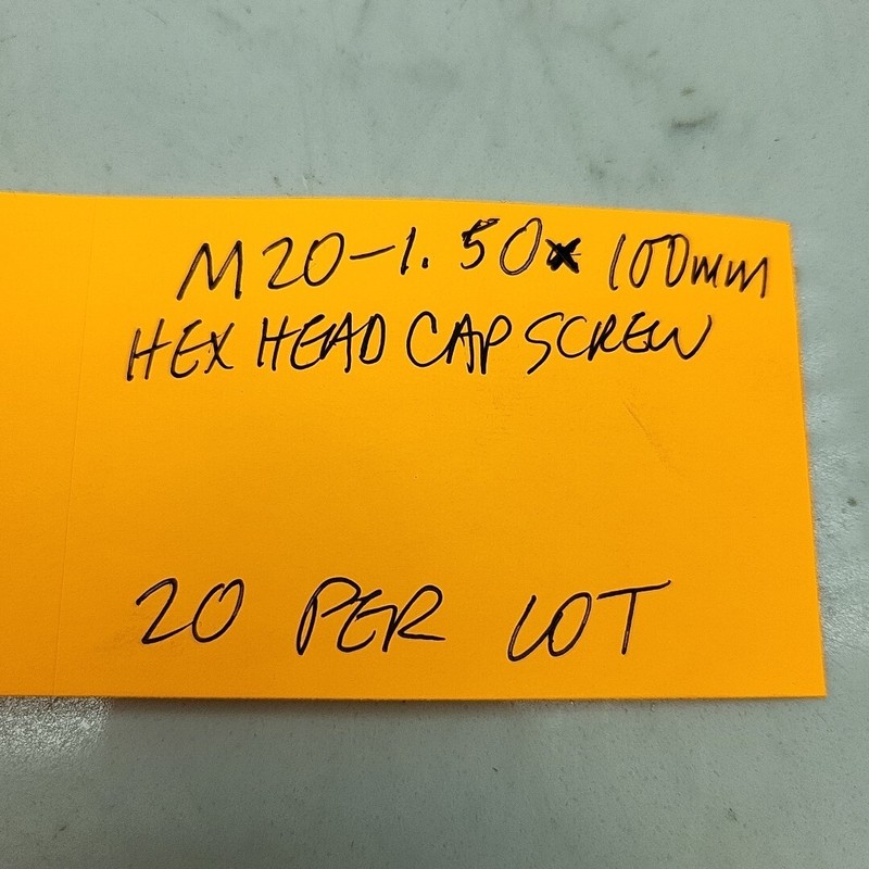 20 Pack M20-1.50 x 100mm Hex Head Cap Screw Class 10.9 Bolts M04161.200.0100 gallery
