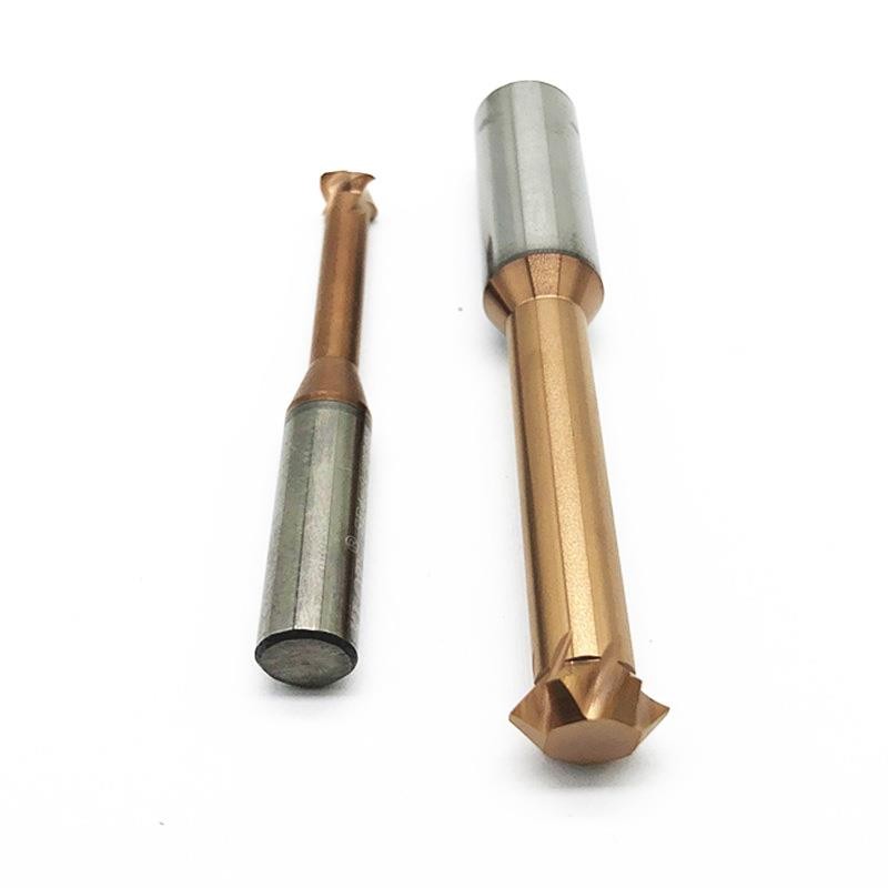 KLOT TiCN Coated Solid Carbide MICRO Front&Back Chamfer Cutter End Mill 3mm-12mm gallery