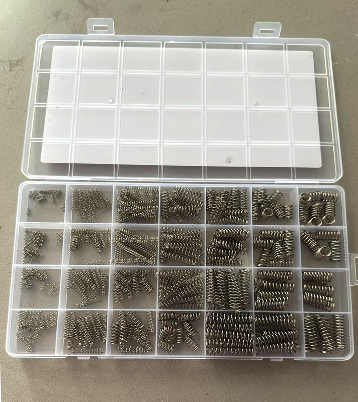 390 Piece Compression Spring Assortment Kit 28 Sizes Small Steel Springs Set